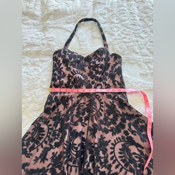 MINT BETSEY JOHNSON COLLECTION PINK & BLACK LACE COCKTAIL DRESS SZ 4, ORIG $385 - Picture 5 of 7